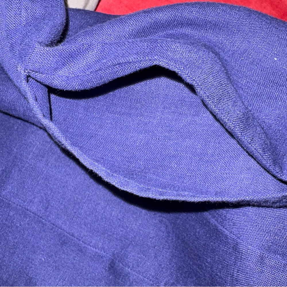 NWOT J. Jill Love Linen Blue Linen Dress – Size Large R - Picture 11 of 12